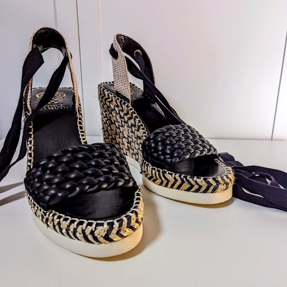 New Vince Camuto Ankle Tie Wedges